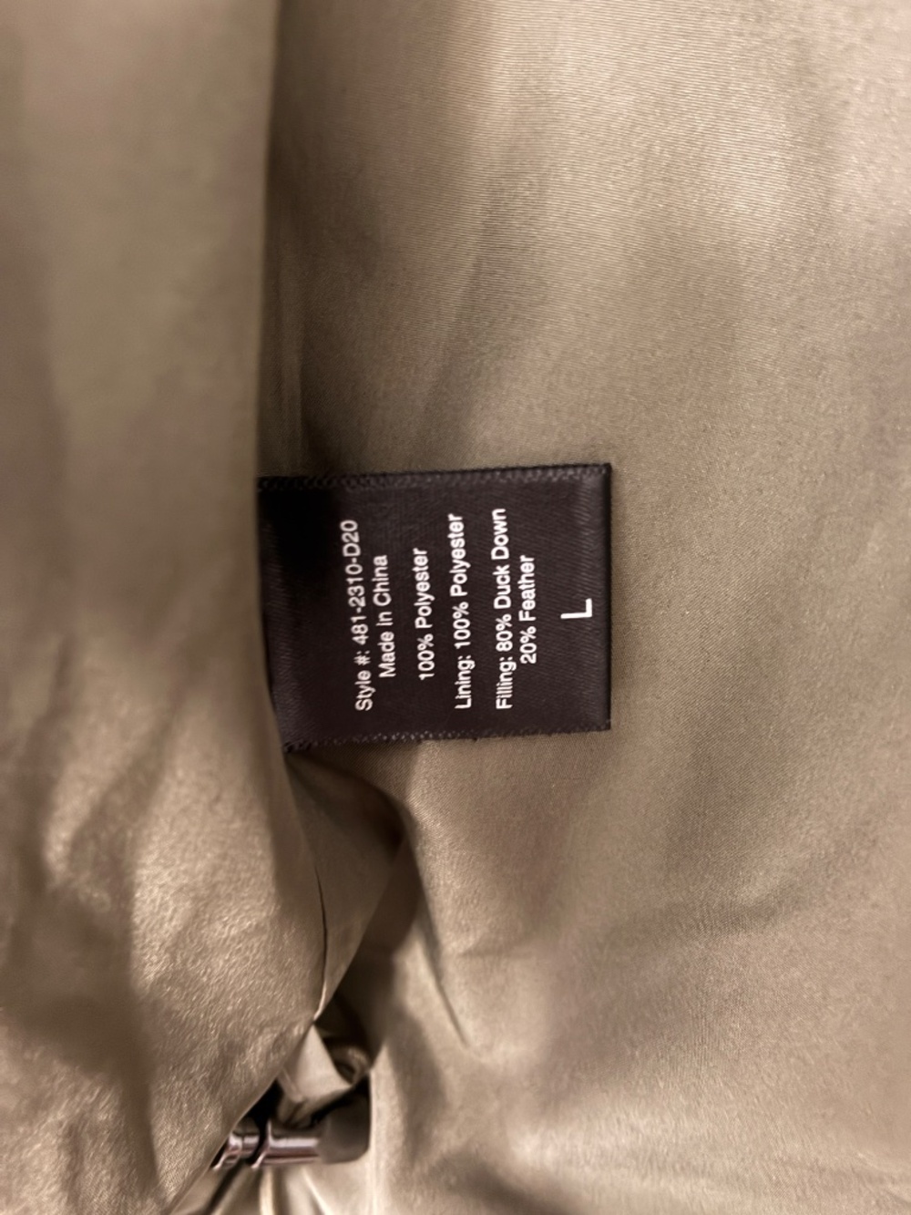Jenni Kayne Large Down Puffer Jacket Olive Green - Picture 7 of 7